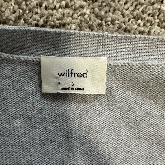 Wilfred Aritzia Merino Wool Grey Utopia Knit Button Front Dress Small - Picture 10 of 11